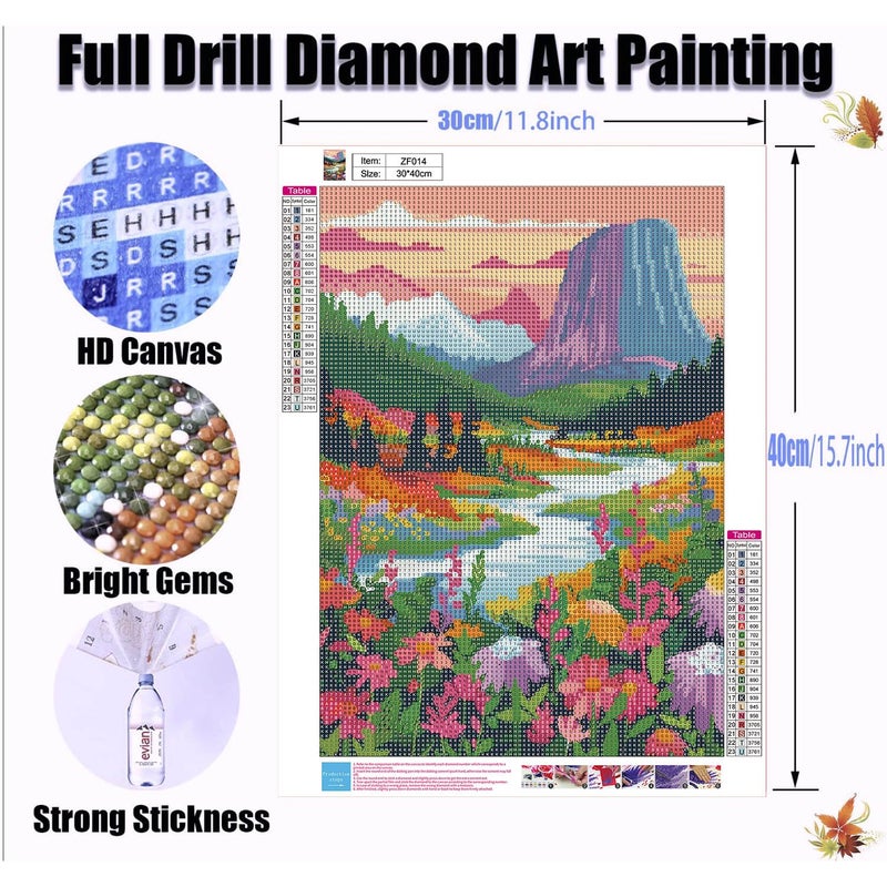 Legrace Scenery Diamond Art Painting Kits for Adults - Full Drill Diamond Dots Paintings for Beginners, Round 5D Paint with Diamonds Pictures Gem Art Painting Kits DIY Adult Crafts Kits 12x16inch - Image 3