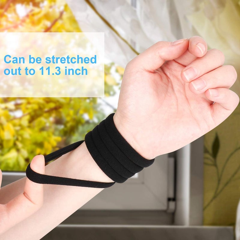 سكاي شاين، 30 قطعة، ربطات شعر سوداء كبيرة مقاس 1.5 بوصة للنساء والفتيات | ربطات شعر قطنية سميكة ومرنة بدون خياطة | ربطات شعر قوية لا تسبب تلف الشعر، مناسبة للشعر الكثيف والمجعد والطويل والناعم | إكسسوارات شعر يومية متينة - Image 2