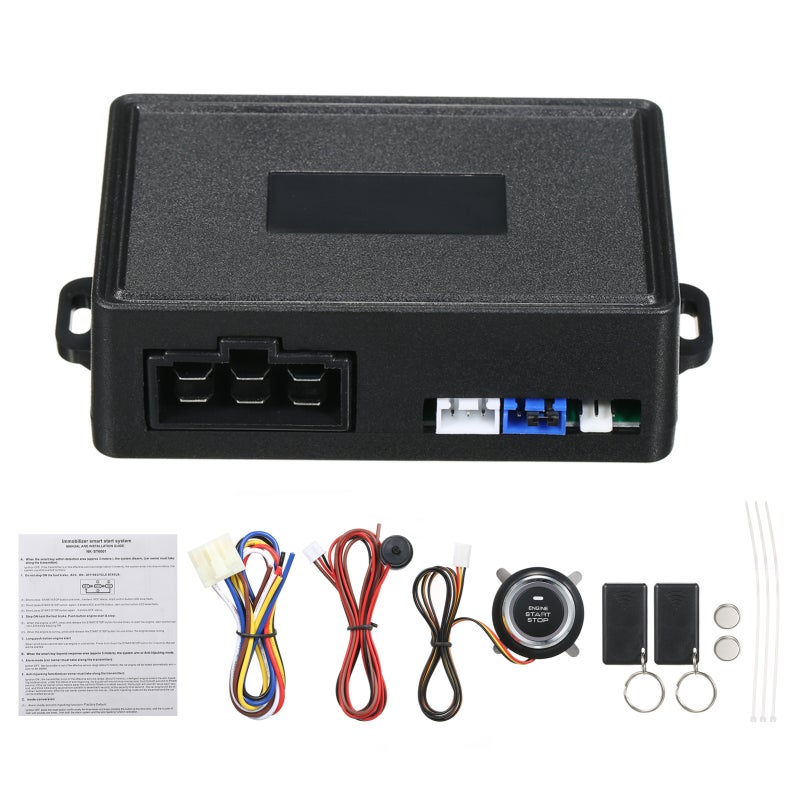 Car Keyless Entry Starter System Engine Start Alarm System 12V Car Remote Starter Stop System - Image 1