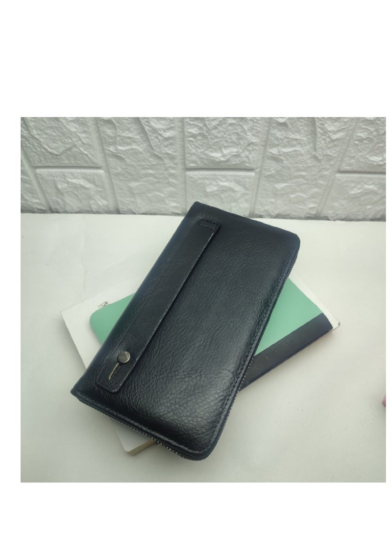 Havana, a modern and practical men's pocket wallet with a mobile phone case black  - Image 1