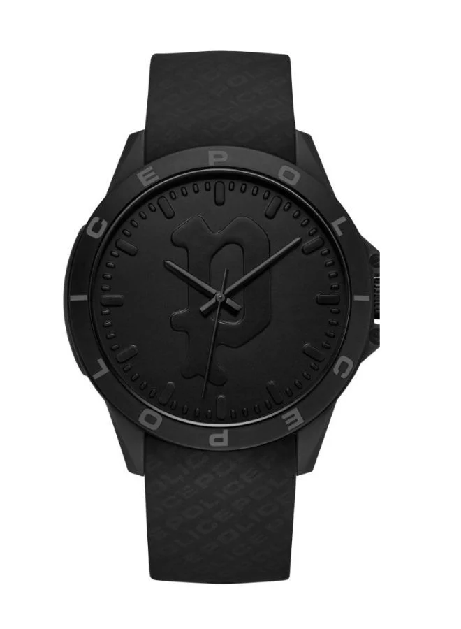 POLICE Sketch Silicone Strap Analog Wrist Watch PEWUM2237761 40mm Black