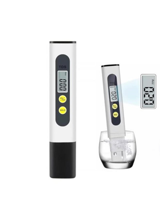 Generic مقياس تي دي اس جهاز اختبار TDS جودة قلم LCD مع نطاق قياس 0-9990 جزء في المليون محمول لصناعة تربية الأحياء المائية ومياه الشرب والآبار وحمامات السباحة والحنفية المنزلية المياه جلد  - Image 1