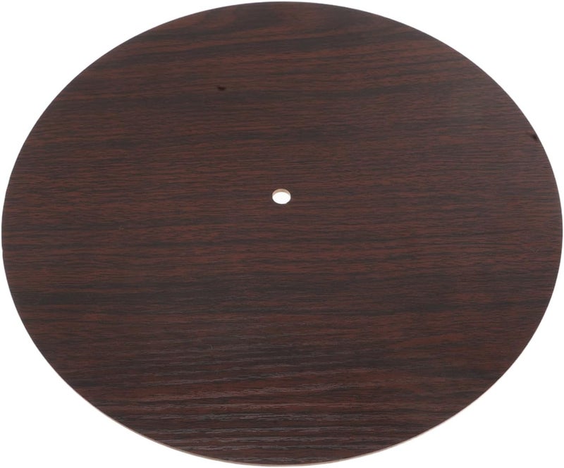 POPETPOP Unfinished Wood Clock Face for DIY Projects Retro Style Clock Craft Material Easy to Assemble for Wall Home Decoration Crafting Dark Brown - Image 1