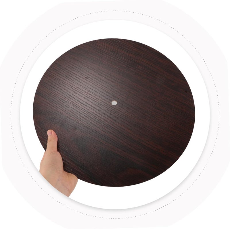 POPETPOP Unfinished Wood Clock Face for DIY Projects Retro Style Clock Craft Material Easy to Assemble for Wall Home Decoration Crafting Dark Brown - Image 4