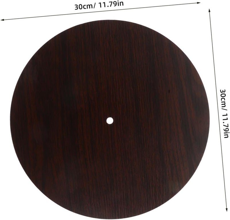 POPETPOP Unfinished Wood Clock Face for DIY Projects Retro Style Clock Craft Material Easy to Assemble for Wall Home Decoration Crafting Dark Brown - Image 2