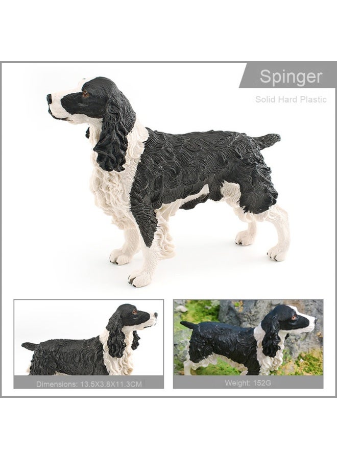 NIBEMINENT Realistic Pet Dog Models - Bull Terrier, Dogo Argentino, Springer Spaniel, Rottweiler Figurines