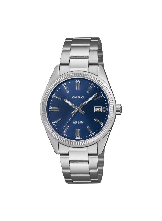 Casio UTP-1302PD-2A1V Men's Classic Dark Blue Dial Stainless Steel Watch - Image 1
