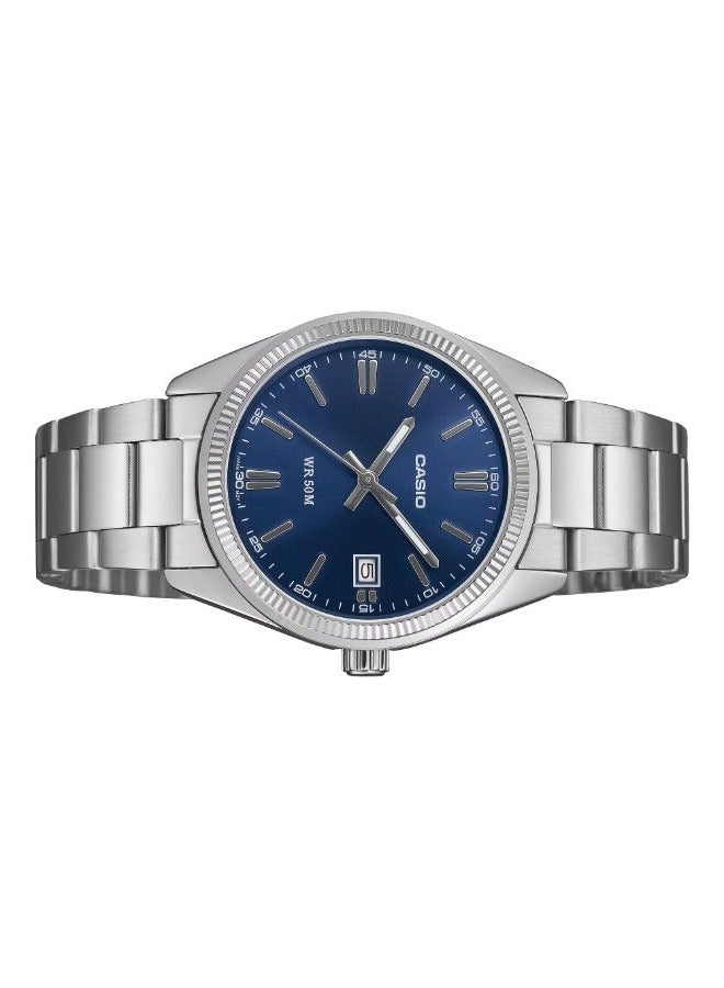 Casio UTP-1302PD-2A1V Men's Classic Dark Blue Dial Stainless Steel Watch - Image 3