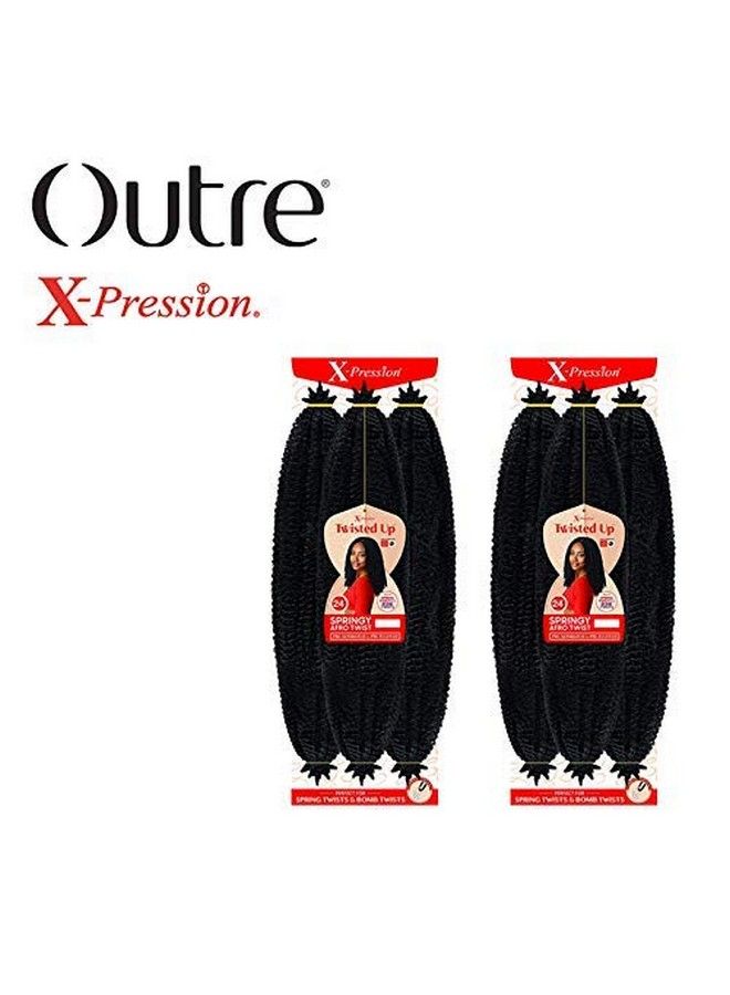 DEFLECTAIR Multi Pack Deals! Outre Synthetic Braid X Pression Twisted Up 3X Springy Afro Twist 24" (2Pack 1) - Image 4