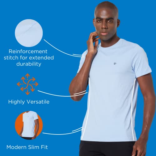 sporto Men's T-Shirt | 80% Cotton and 20% Polyester | Round Neck | Breathable Casual Wear | Soft Comfortable Everyday T-Shirt | Pack of 1 | Color May Vary White - Image 5