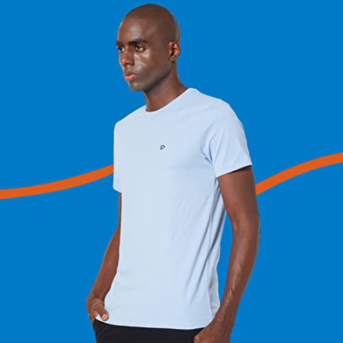 sporto Men's T-Shirt | 80% Cotton and 20% Polyester | Round Neck | Breathable Casual Wear | Soft Comfortable Everyday T-Shirt | Pack of 1 | Color May Vary White - Image 4
