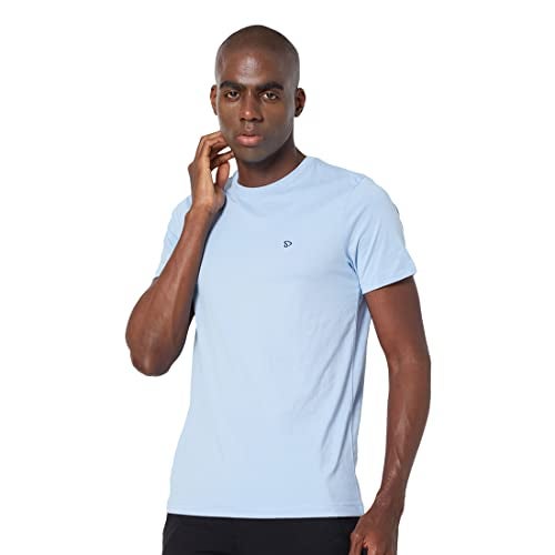sporto Men's T-Shirt | 80% Cotton and 20% Polyester | Round Neck | Breathable Casual Wear | Soft Comfortable Everyday T-Shirt | Pack of 1 | Color May Vary White - Image 1
