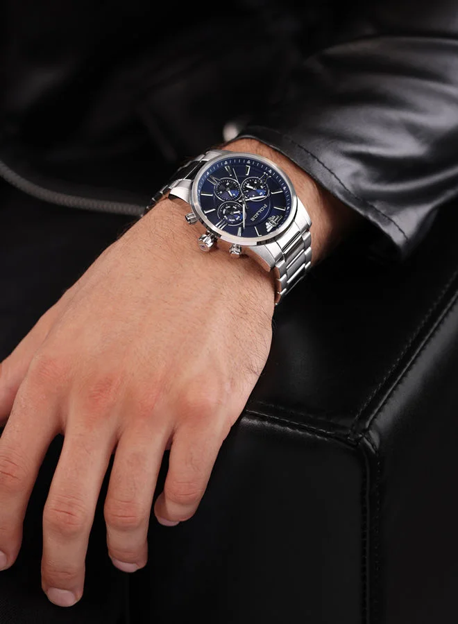 بوليس POLICE - Avondale Watch For Men Blue Dial With Silver Bracelet - PEWJK0004404