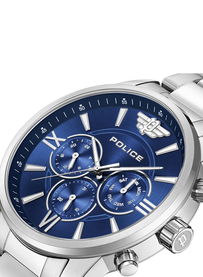 بوليس POLICE - Avondale Watch For Men Blue Dial With Silver Bracelet - PEWJK0004404