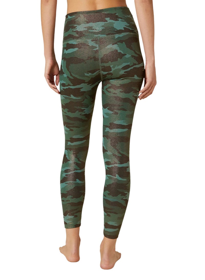 Beyond Yoga Camo Dust Powershine High Waisted Midi Legging Forest Green Copper  - Image 2
