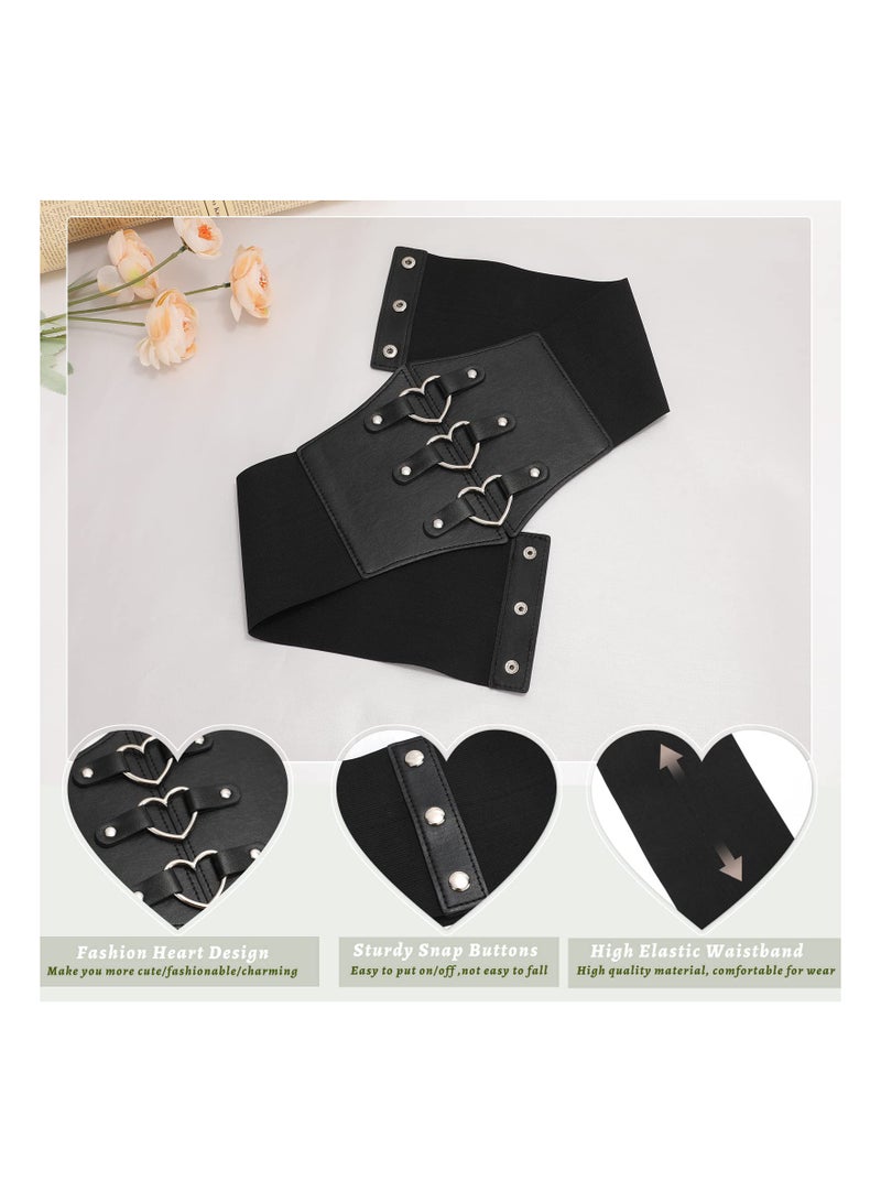 SYOSI Corset Belt for Women, Wide Elastic Tied Waspie Belt for  Costume, Lace-up Cinch Waist Belt for Dresses, Retro Girdle Strap Shirt Skirt Belt for Dress Girls - Image 5