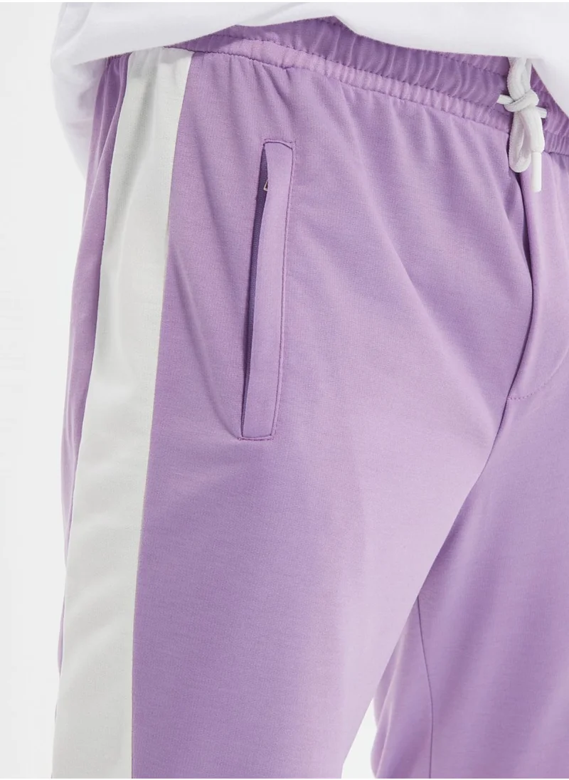 trendyol Side Stripe Cuffed Sweatpants