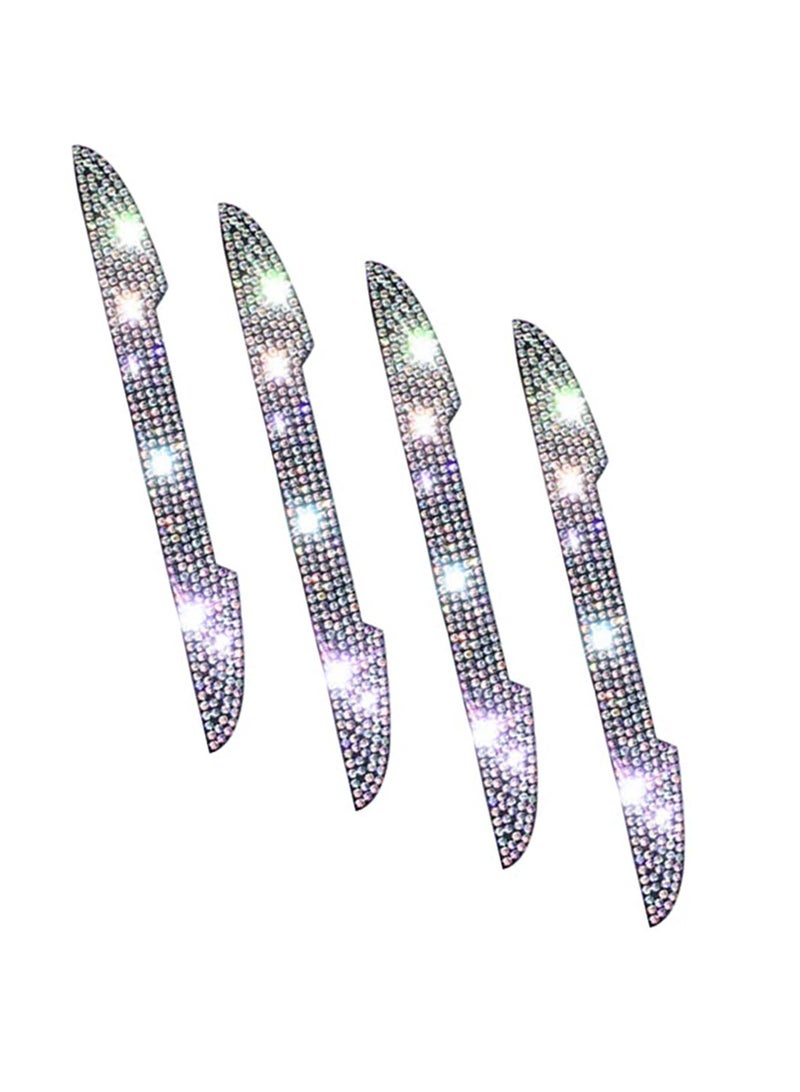 Excefore Car Door Handle Scratch Protector, Car Door Handle Scratch Protector Car Door Edge Guards, Automotive Exterior Car Crystal Rhinestone Bling Car Accessories for All Cars, Multicolor - Image 1