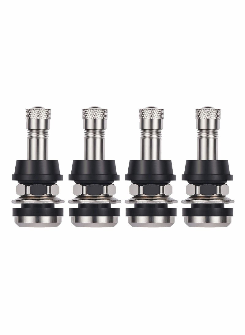 Generic TR416 Metal Valve Stems 4 Pieces Tire High Pressure Outer Mount Fits 0.453" and 0.625" Rim Hole 1 1/2" Long  - Image 1