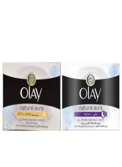 Olay The All-in-One Natch & Rall White Day & Night Cream Set to Brighten and Illuminate the Skin, made up of two pieces  - Image 2