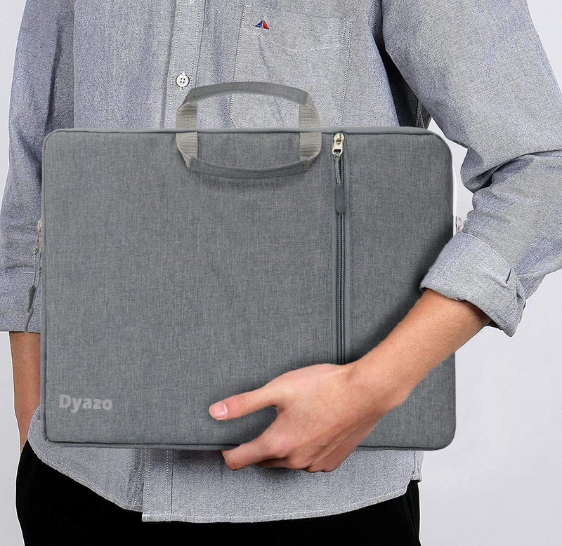 Dyazo 13.3 Inch Laptop Sleeve/Cover With Handle & Accessories Pocket Compatible For MacBook Air/Pro 14 / M1,HP Envy 13,Chromebook & other Notebooks Laptops (Grey) - Image 5