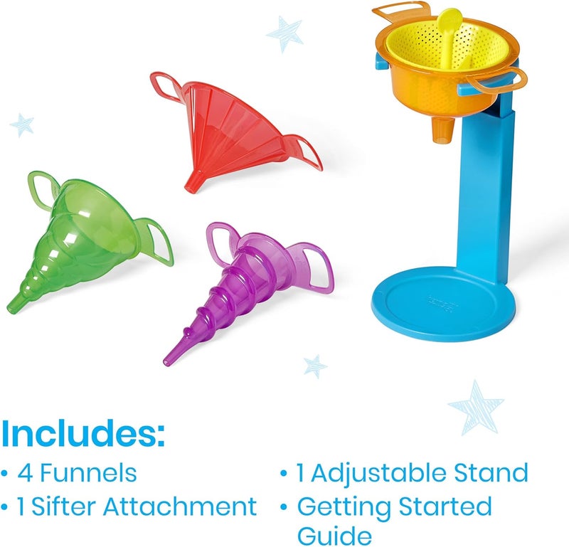 hand2mind hand2mind Starter Science Funnels Science Lab Equipment Sifting Toys Sand Sifter Water Table Toys Sensory Play Toys Educational Science Kits Kids Chemistry Set Science Supplies for Classroom - Image 2
