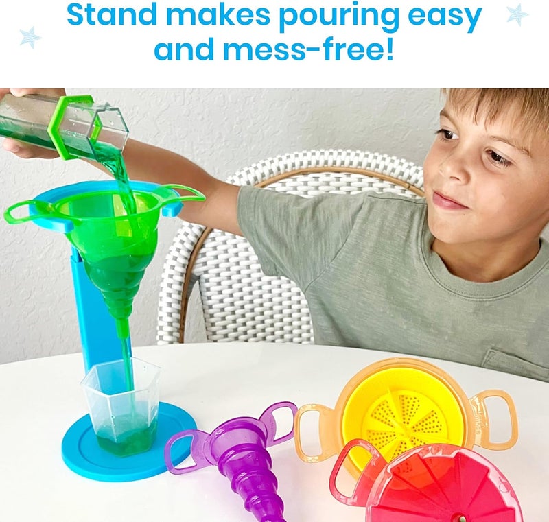 hand2mind hand2mind Starter Science Funnels Science Lab Equipment Sifting Toys Sand Sifter Water Table Toys Sensory Play Toys Educational Science Kits Kids Chemistry Set Science Supplies for Classroom - Image 4