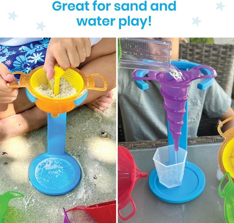 hand2mind hand2mind Starter Science Funnels Science Lab Equipment Sifting Toys Sand Sifter Water Table Toys Sensory Play Toys Educational Science Kits Kids Chemistry Set Science Supplies for Classroom - Image 5