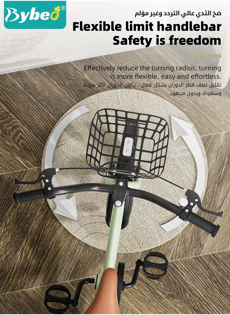 Bybeo Kids Bike, Toddler Balance Bike with 16-inch Wheels, Training Bicycles, Kids' Road Bicycles with Training Wheels, Hand Brake and Basket,  for Ages 4 to 10 Years Boys Girls  - Image 4
