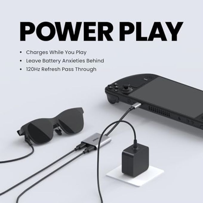 XREAL Hub, Power And Play Adapter, Power Your Ar Glasses While Charging Your Source Device, Like Steam Deck, Rog Ally, Switch, Iphone 15 Or Android Phone, Support 45W Fast Charging And 120Hz - Image 3
