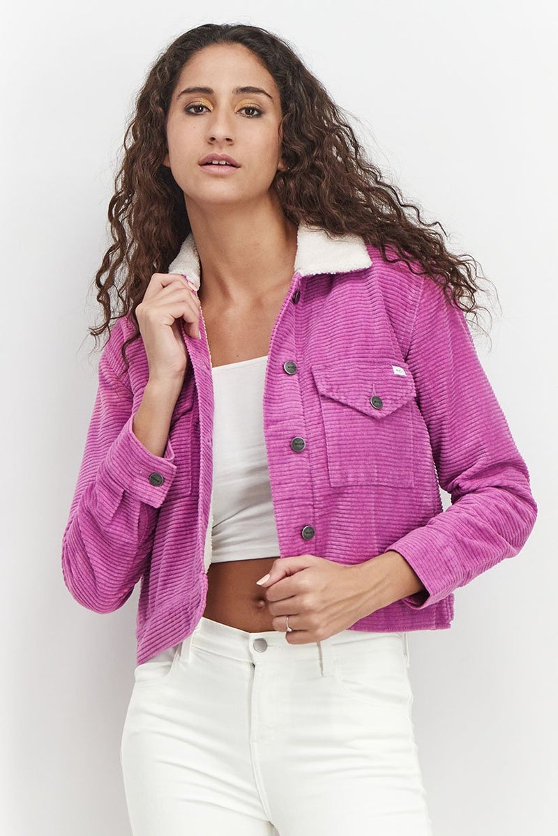 rvca Women Regular Fit Long Sleeve Jacket, Purple - Image 1