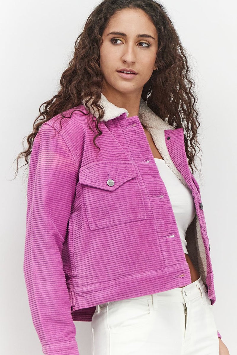 rvca Women Regular Fit Long Sleeve Jacket, Purple - Image 3