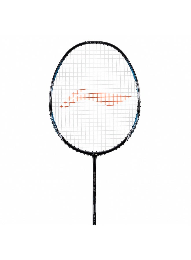 Li-Ning G-Force X5-79 Grams G6 Badminton Racket Strung Badminton Racket with Free Full Cover (Black/Blue/Grey) - Image 2