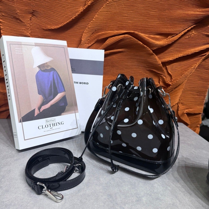 حقيبة دلو بسحاب من TPU منقطة - Image 1