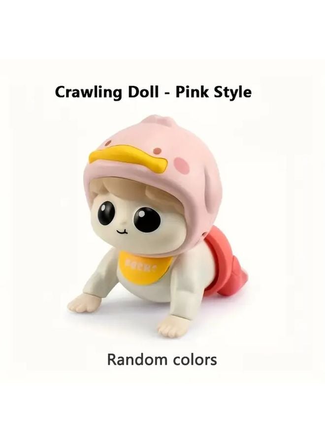 Pink Electric Crawling Doll Interactive Moving Arms Soft Plush Body Toddler Gift - Image 1