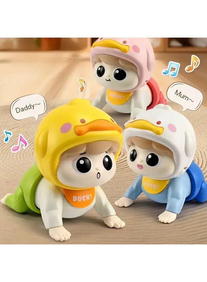 Pink Electric Crawling Doll Interactive Moving Arms Soft Plush Body Toddler Gift - Image 2