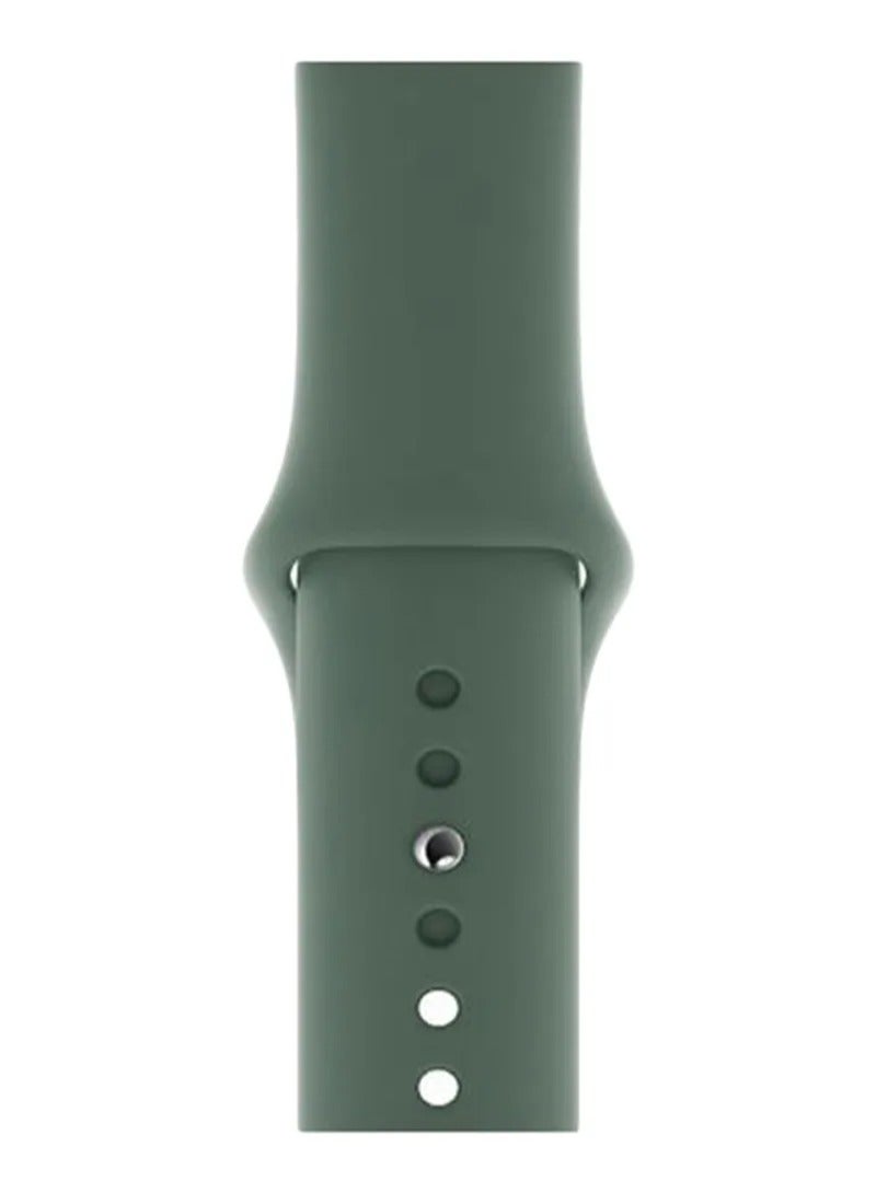 HEXABEX Silicone Sport Strap/Band Compatible With 46mm/45mm/44mm/49mm for Apple watch All Series Green - Image 2