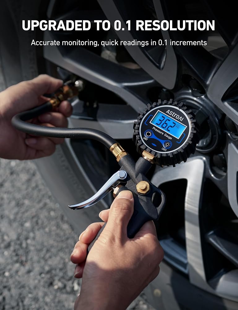 AstroAI Tire Pressure Gauge with Inflator Measuring range from 3-250 PSI - Image 5