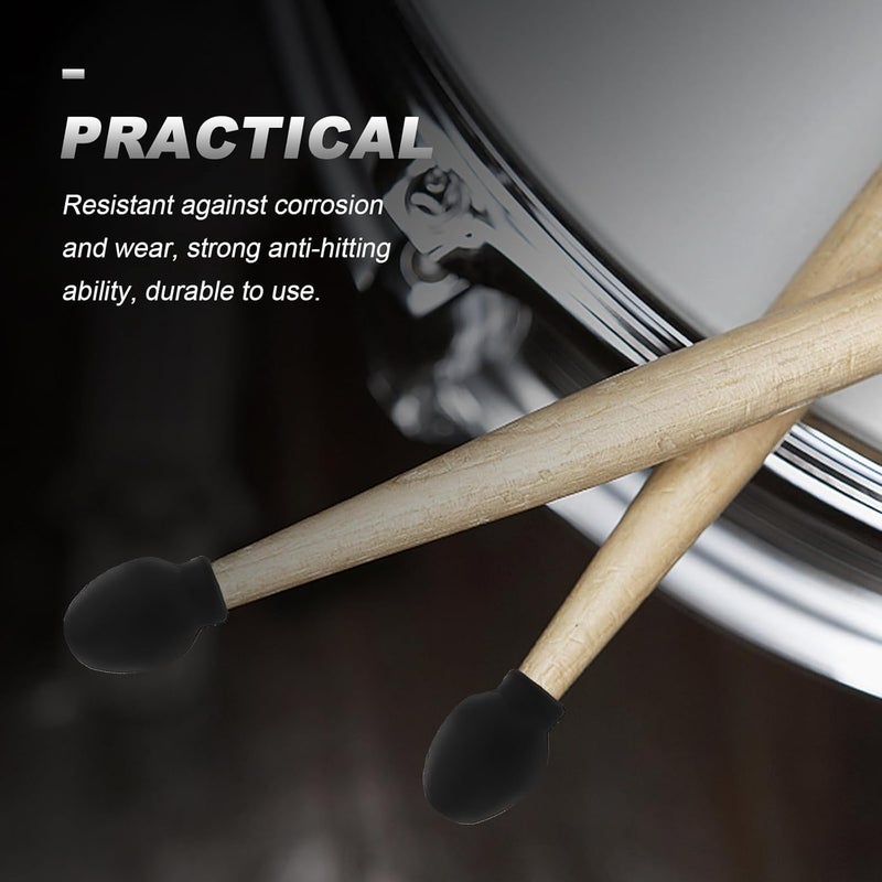 VICASKY 24 Pcs Drumstick Set Accessories Drums Sticks Drum Sticks Drum Dampener Musical Instruments Accessory Drum Stick Practice Tip High Elasticity Percussion Appendix Silencer Rubber - Image 5