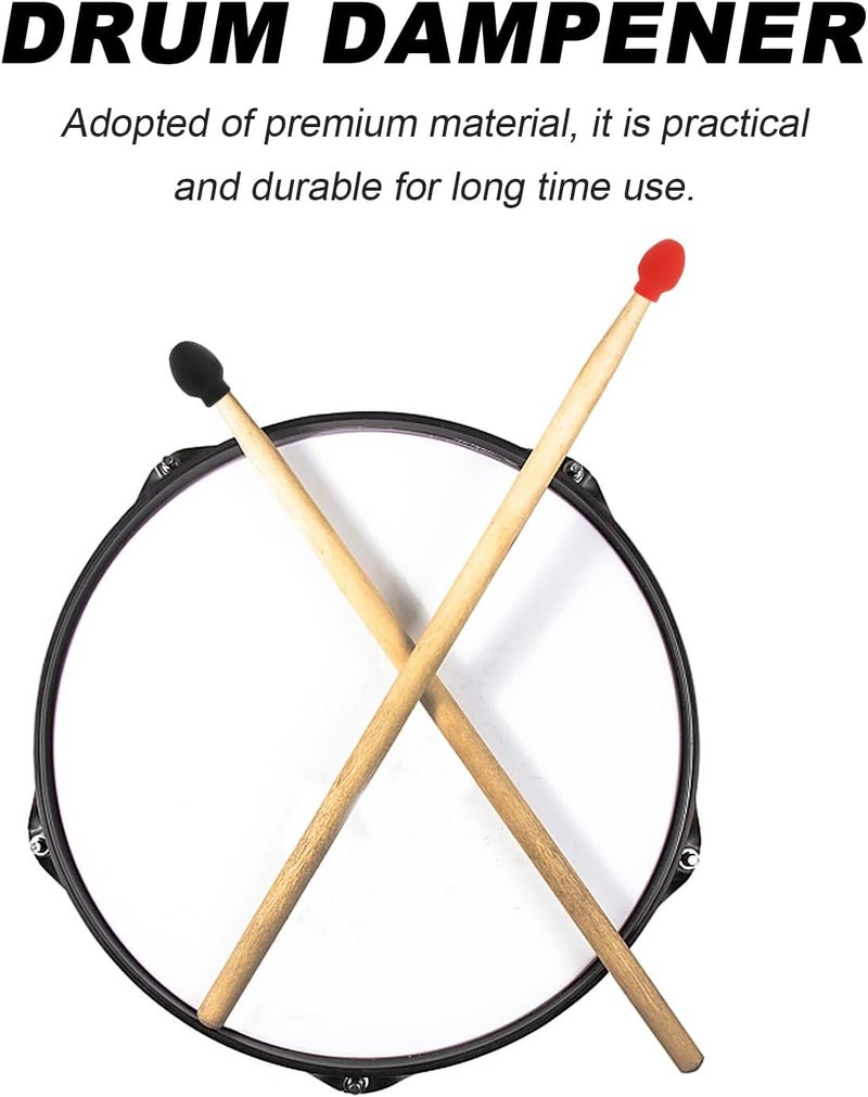VICASKY 24 Pcs Drumstick Set Accessories Drums Sticks Drum Sticks Drum Dampener Musical Instruments Accessory Drum Stick Practice Tip High Elasticity Percussion Appendix Silencer Rubber - Image 3
