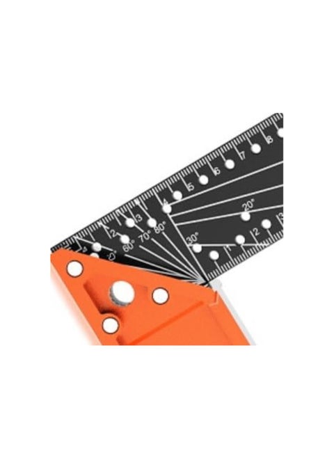 Multi-Angle Measuring Ruler, Universal Combination Angle for Precise Measuring, 45/90 Degree Multifunctional Gauge Right Angle Rule, High Precision Woodworking Ruler Measuring Tool (Black)