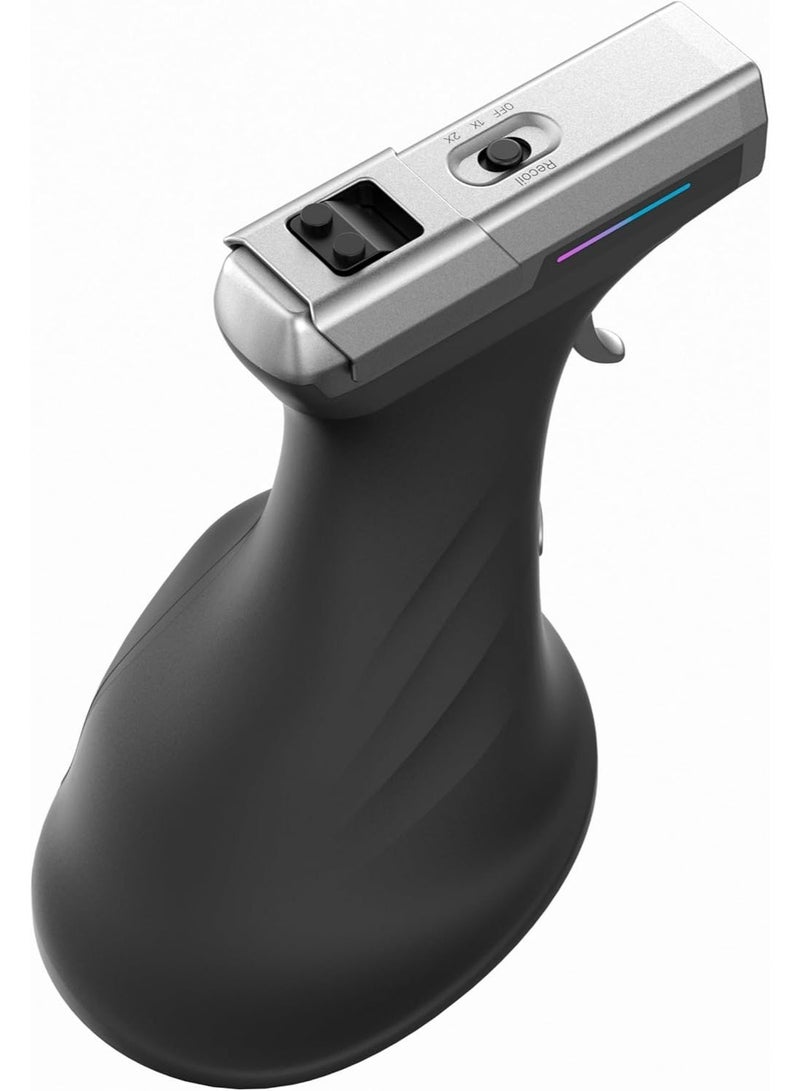 RAGNOK ErgoStrike7 FPS Gaming Mouse with Real Recoil, 26,000 DPI Sensor, Wireless & Wired Modes, RGB Lighting – Black - Image 3