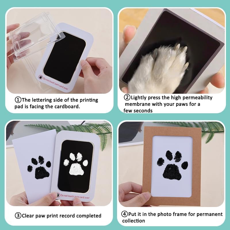 KASTWAVE Cat and Dog Paw Print Keepsake, Handprint and Footprint Impression Kit, DIY Clay Casting Souvenir for Dogs and Cats, Newborn Memory Decoration Gift - Image 4