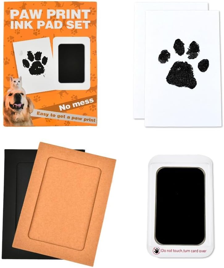 KASTWAVE Cat and Dog Paw Print Keepsake, Handprint and Footprint Impression Kit, DIY Clay Casting Souvenir for Dogs and Cats, Newborn Memory Decoration Gift - Image 1