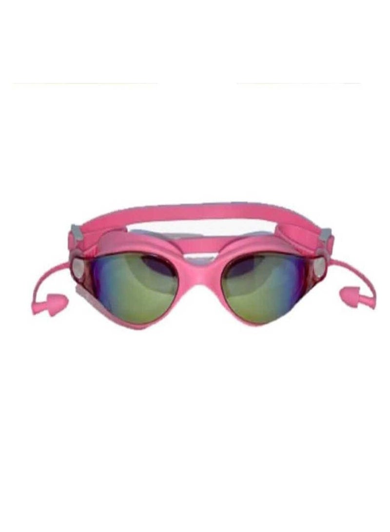 نظارة سباحةUV مستوردة وردي بجراب