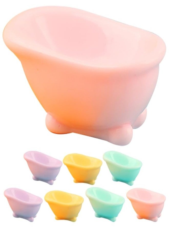 Vaguelly 8pcs Bathtub Micro Landscape Mini Bathtub Model Bathroom Soap Dish Hamster Bathtub Simulation Bathtub Dollhouse Decoration Accessories Ornament Doll House Resin Small Bathtub - Image 1