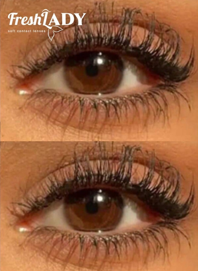 Freshlady Ocre Colored Contact Lenses Yearly Disposable Soft Cosmetic Lenses Natural Eye Look for Daily Wear - Image 3
