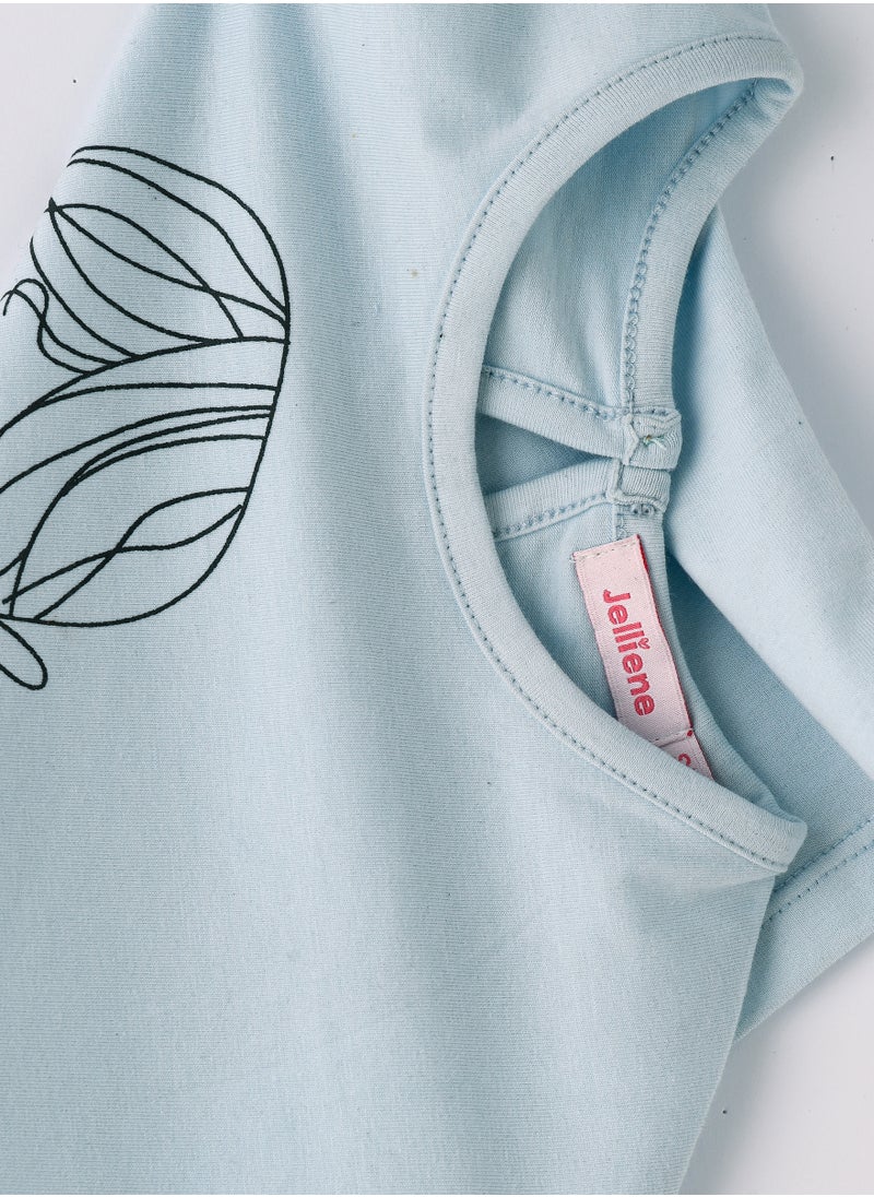 Jelliene Girls Light Blue "Cute Girl" T-shirt  - Image 4