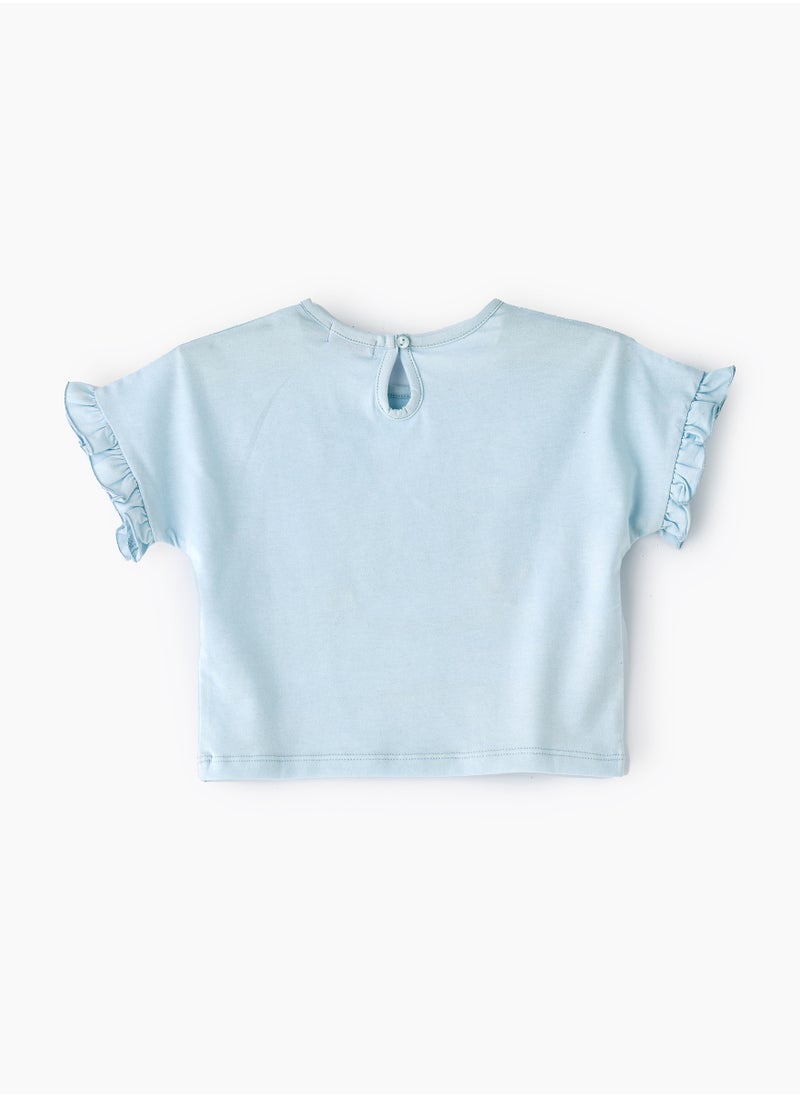 Jelliene Girls Light Blue "Cute Girl" T-shirt  - Image 2