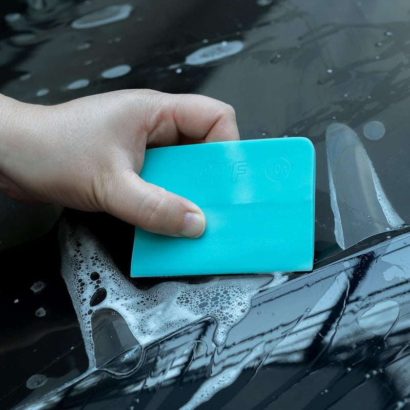 FOSHIO PPF Squeegee for Vinyl, Blue 70A Hardness Medium Size Anti-Scratch TPU Rubber Window Tint Squeegee for Paint Protection Film, Car Window Tinting - Image 5